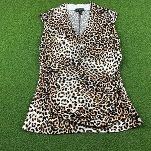 Vintage 2000s I.N Studio Cheetah Print Middle Cinch Tank Top Sz M